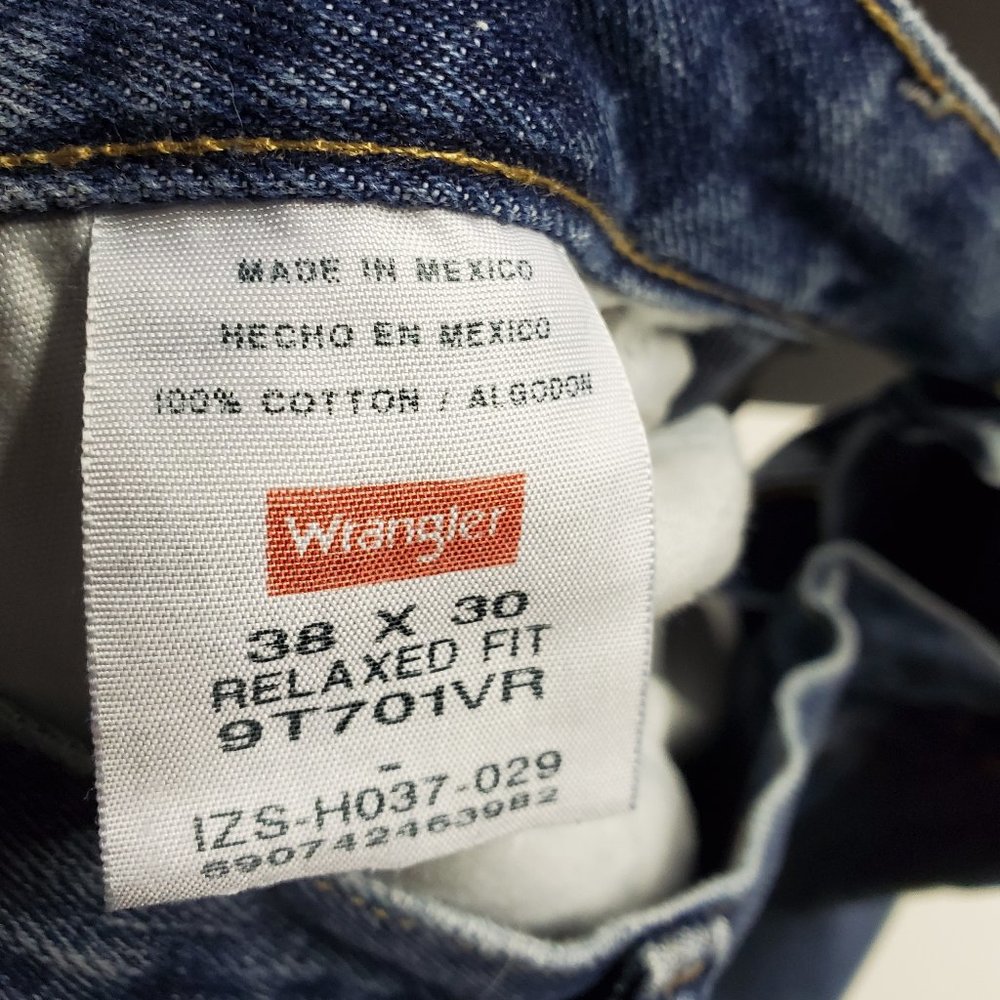 Wrangler Men's Jeans Relaxed Fit SZ 38x30